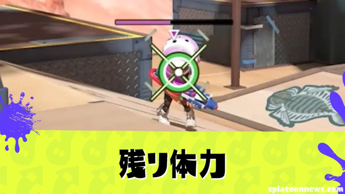 【スプラ3】残り体力が表示！味方と敵の「残り体力」が見えるように