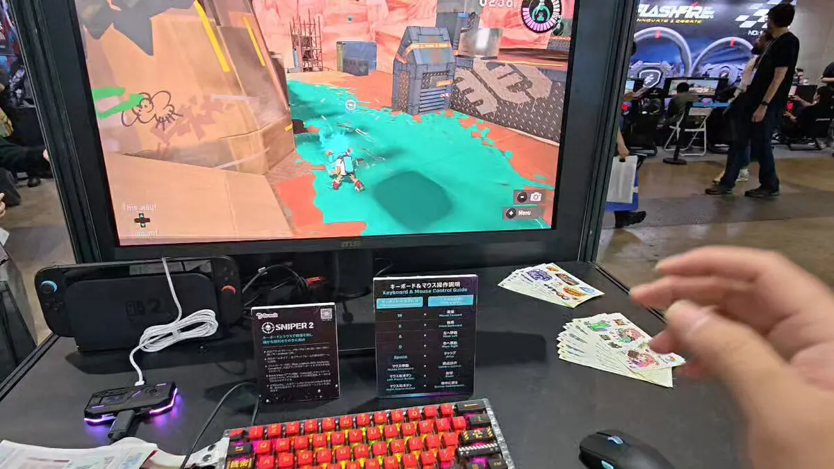 スプラ3をキーマウ操作?TGS2026でコンバーター「Sniper 2」展示が話題に